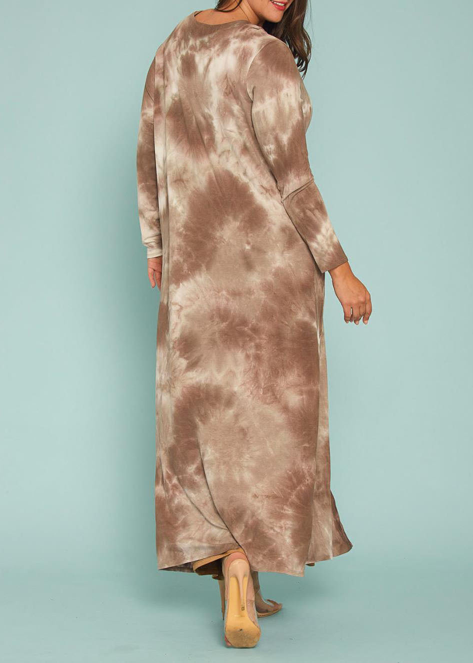 Hi Curvy Plus Size Long Coat Tie Dye Cardigan Made In USA