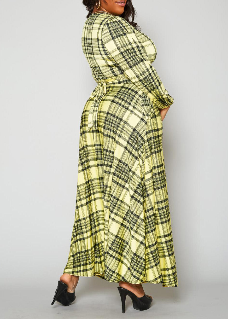 Hi Curvy Plus Size Women Tartan Plaid Two Piece Set Made in USA