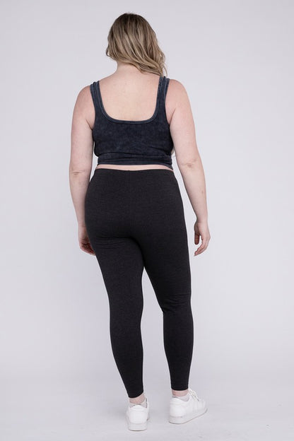 Hi Curvy Plus Size Women Premium Cotton Full Length Leggings