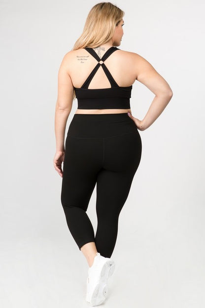 Hi Curvy Plus Size Women Buttery Soft Capri Activewear  Leggings