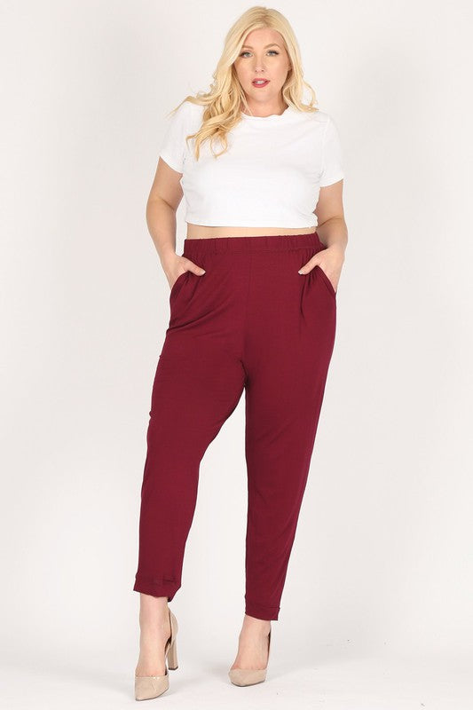 HI Curvy Plus Size Women High Waist Loose fit Pants