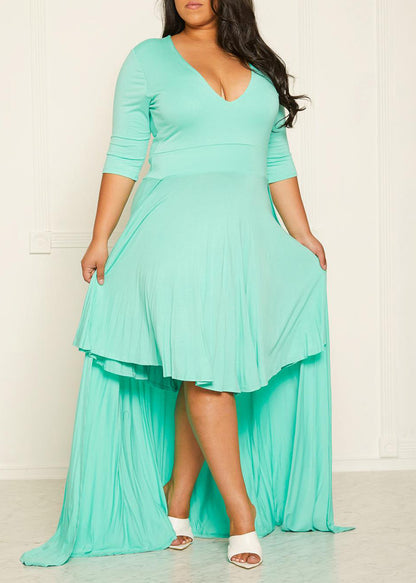 Plus Size Women  Plus Size Caped Midi Dress Made in USA