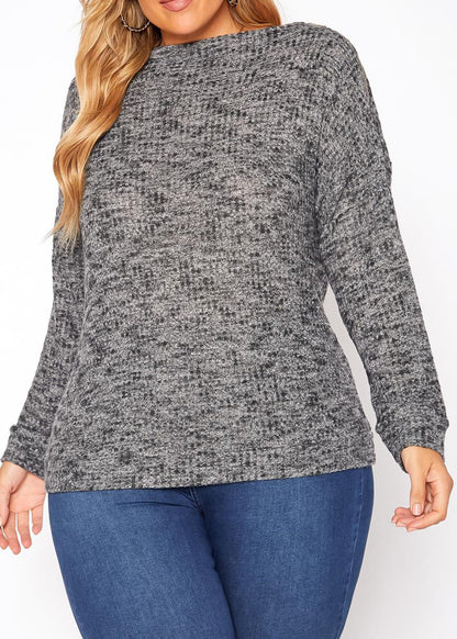 HI Curvy Plus Size Women Waffle Knit Sweater Made in USA