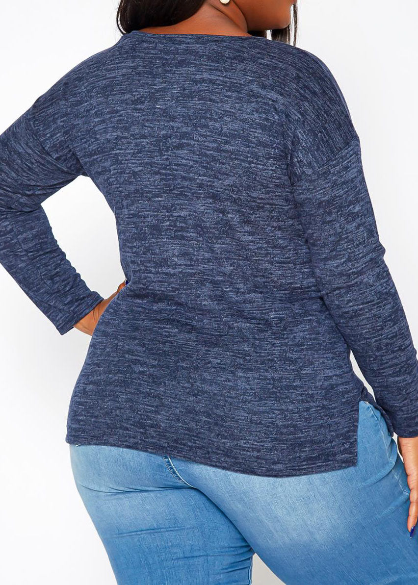 HI Curvy Plus Size Women's Long Sleeve Sweatshirts