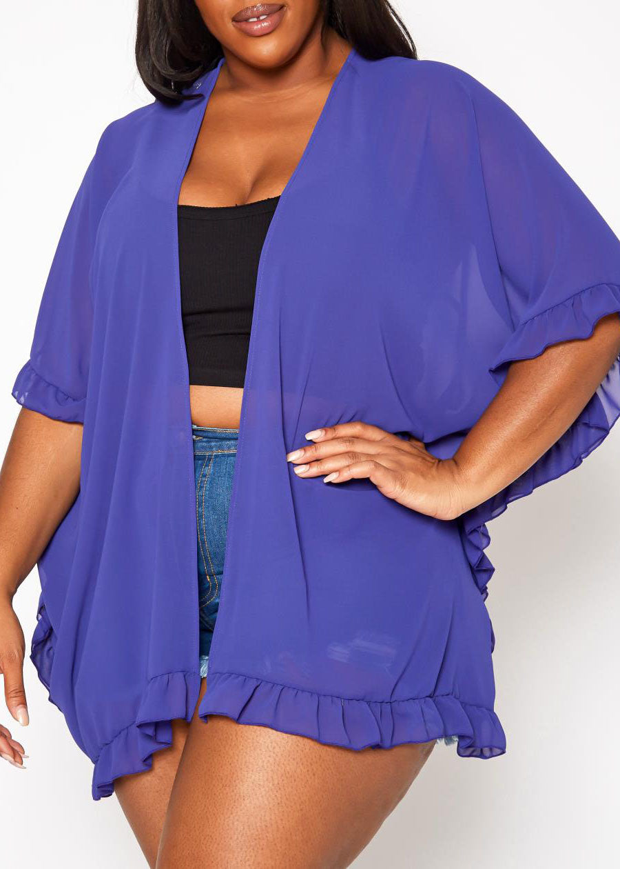 HI Curvy Plus Size Women Open Front Duster Cardigan Made In USA