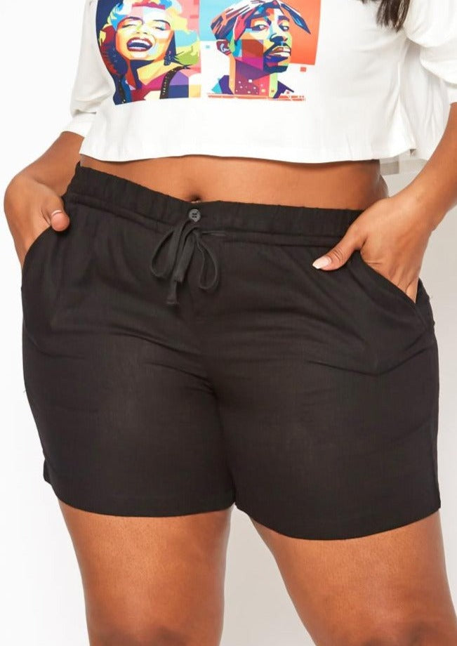 Hi Curvy Plus Size Casual Bermuda Shorts