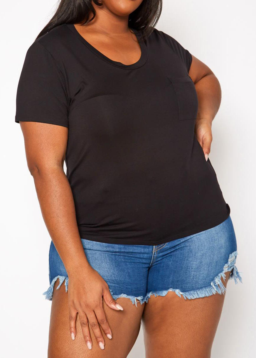 Hi Curvy Plus Size Women Casual T-Shirt Made in USA