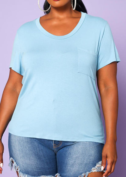 Hi Curvy Plus Size Women Casual T-Shirt Made in USA