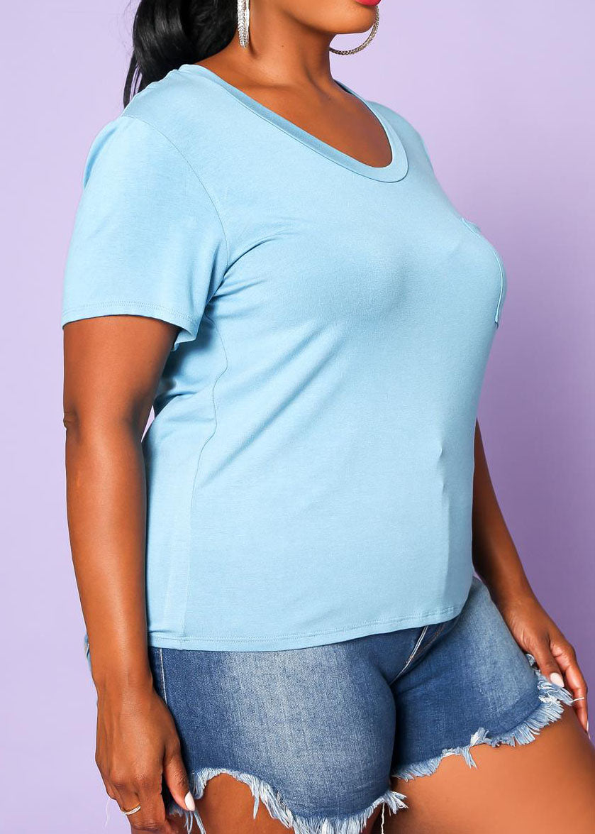 Hi Curvy Plus Size Women Casual T-Shirt Made in USA