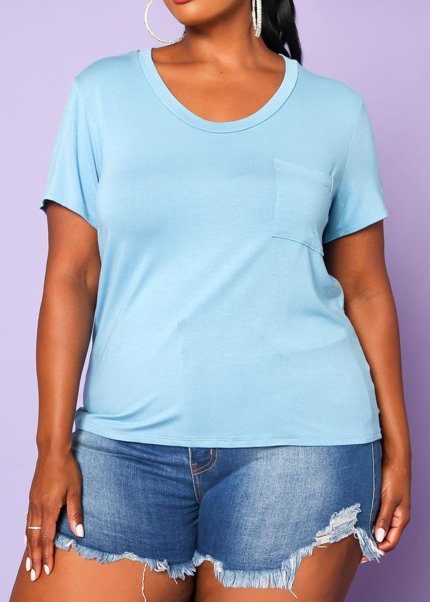 Hi Curvy Plus Size Women Casual T-Shirt Made in USA