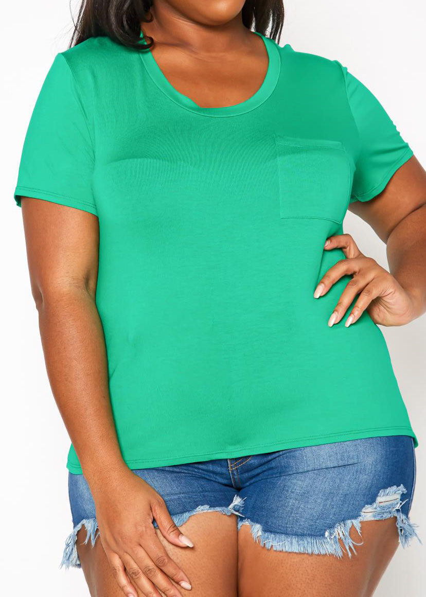 Hi Curvy Plus Size Women Casual T-Shirt Made in USA