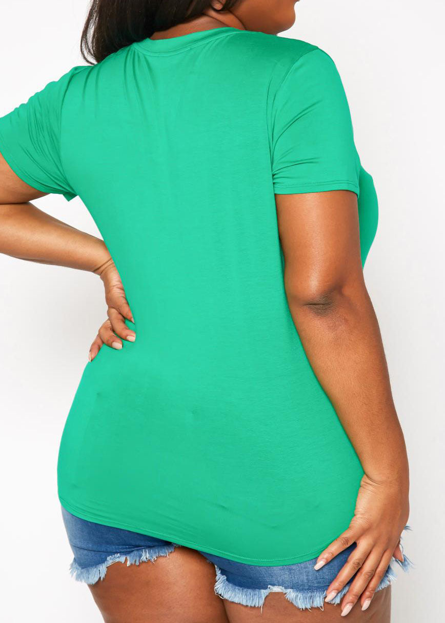 Hi Curvy Plus Size Women Casual T-Shirt Made in USA