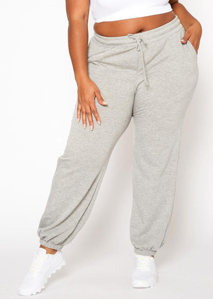 HI Curvy Plus Size Women Essential Jogger Pants With Pockets