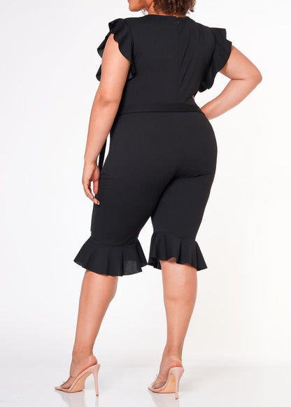 HI Curvy Plus Size Women Occasional Biker Romper Made In USA