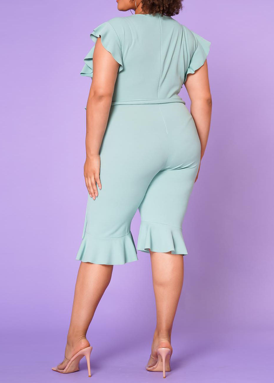 HI Curvy Plus Size Women Occasional Biker Romper Made In USA