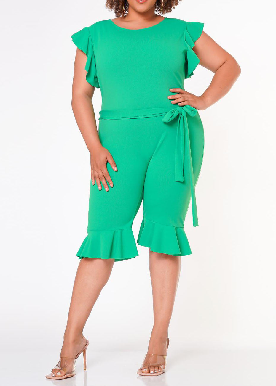 HI Curvy Plus Size Women Occasional Biker Romper Made In USA