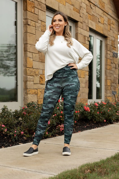 Plus Size Camo Leggings