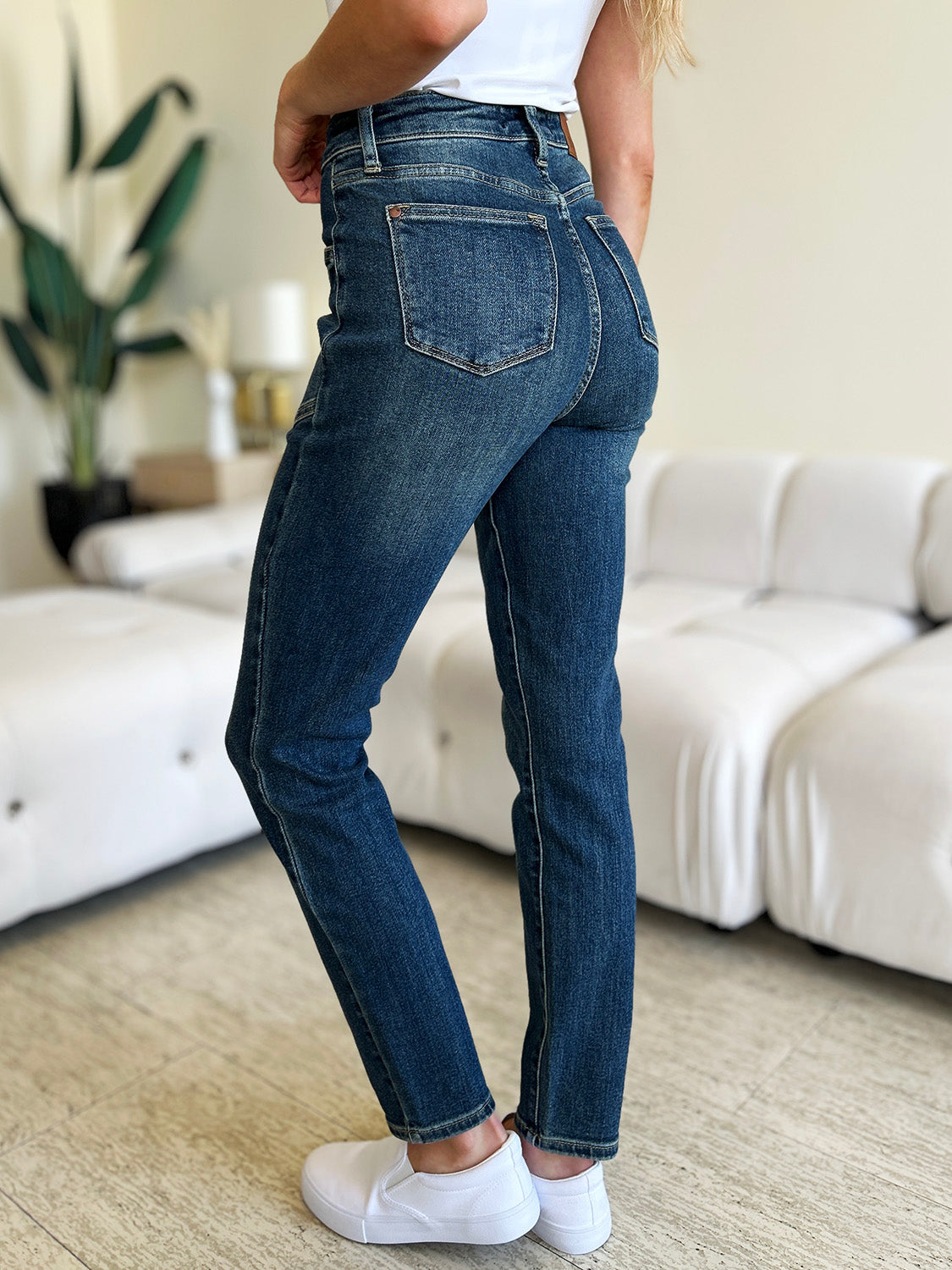 Full Size Women High Waist Skinny Jeans