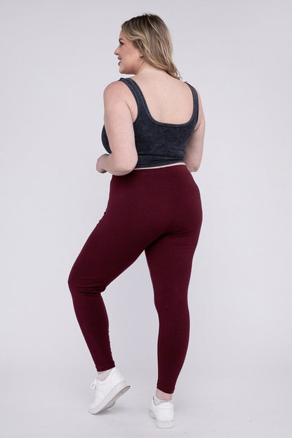 Hi Curvy Plus Size Women Premium Cotton Full Length Leggings