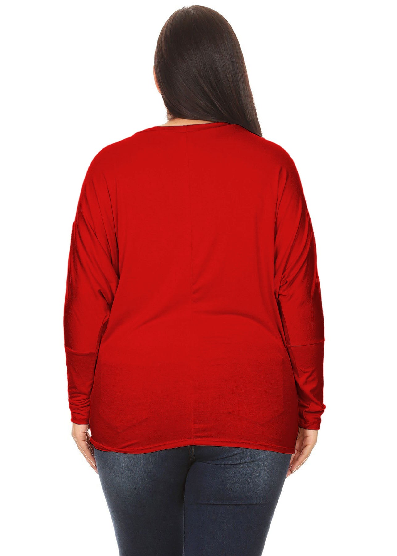 Hi Curvy Plus Size Women Dolman Long Sleeve Shirts Made in USA