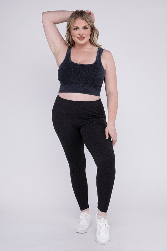 Hi Curvy Plus Size Women Premium Cotton Full Length Leggings