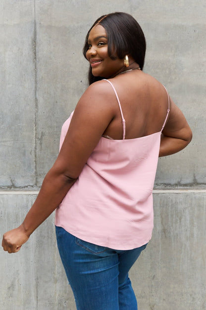 Plus Size Scalloped Cami in Rosewood