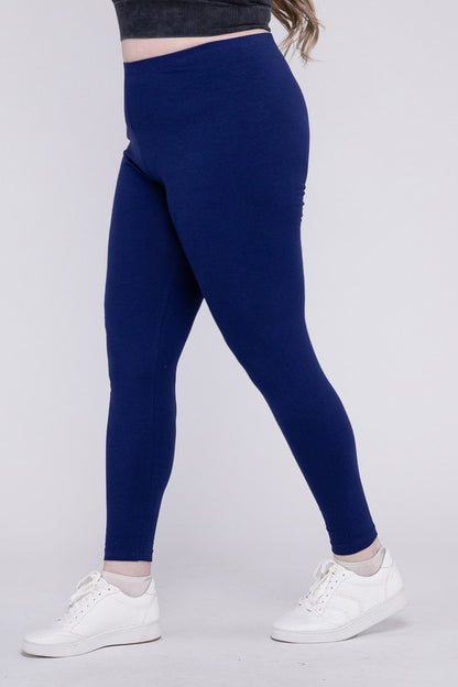 Hi Curvy Plus Size Women Premium Cotton Full Length Leggings